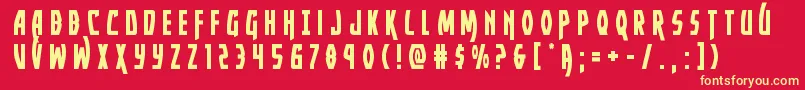 Yankeeclippertitle Font – Yellow Fonts on Red Background