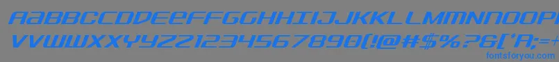 フォントSdfcondital – 灰色の背景に青い文字
