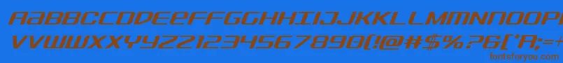 Шрифт Sdfcondital – коричневые шрифты на синем фоне