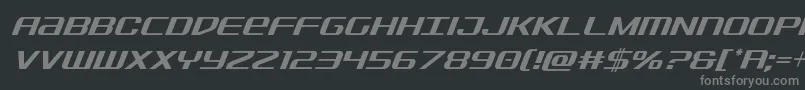 Шрифт Sdfcondital – серые шрифты на чёрном фоне
