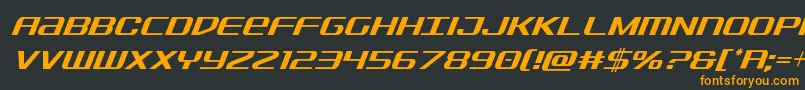 Sdfcondital Font – Orange Fonts on Black Background