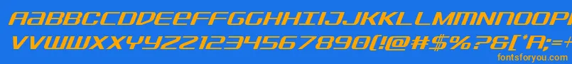 Sdfcondital Font – Orange Fonts on Blue Background