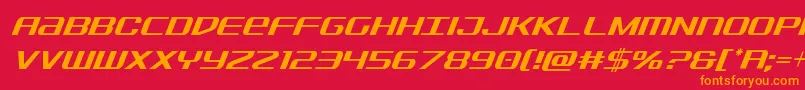 Sdfcondital Font – Orange Fonts on Red Background