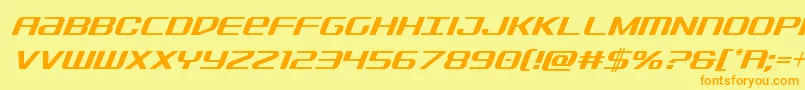Sdfcondital Font – Orange Fonts on Yellow Background