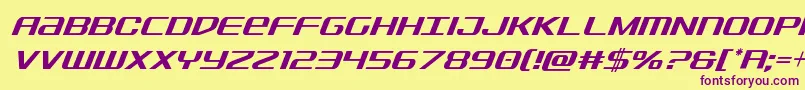 Sdfcondital Font – Purple Fonts on Yellow Background