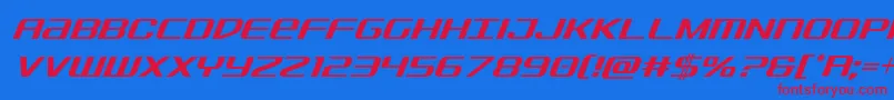 Sdfcondital Font – Red Fonts on Blue Background