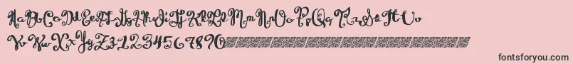 Winetasting Font – Black Fonts on Pink Background