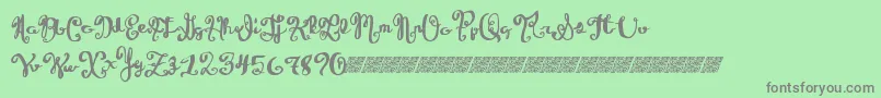 Winetasting Font – Gray Fonts on Green Background