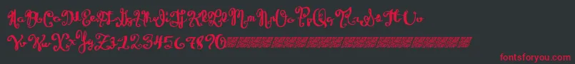 Winetasting Font – Red Fonts on Black Background