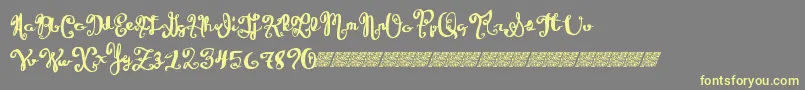 Winetasting Font – Yellow Fonts on Gray Background