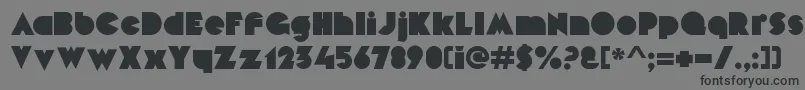フォントMekonBlock – 黒い文字の灰色の背景