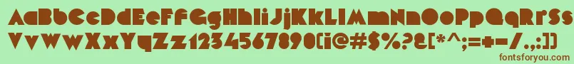 MekonBlock Font – Brown Fonts on Green Background