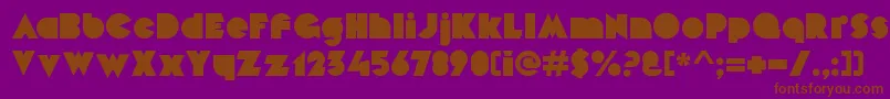 MekonBlock Font – Brown Fonts on Purple Background