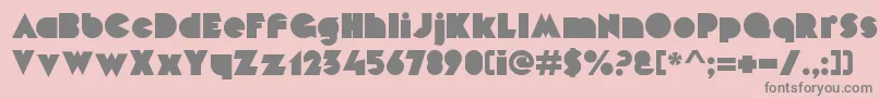 MekonBlock Font – Gray Fonts on Pink Background