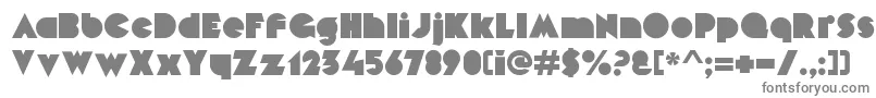 フォントMekonBlock – 白い背景に灰色の文字