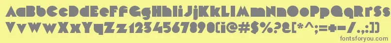 MekonBlock Font – Gray Fonts on Yellow Background