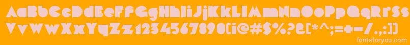 MekonBlock Font – Pink Fonts on Orange Background