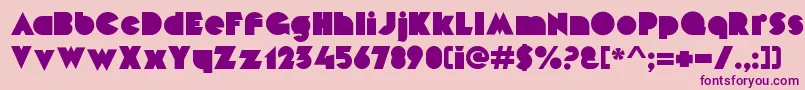 MekonBlock Font – Purple Fonts on Pink Background