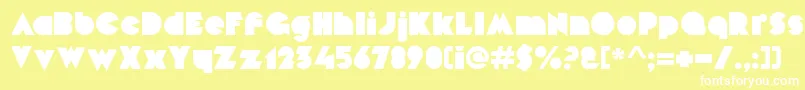 MekonBlock Font – White Fonts on Yellow Background