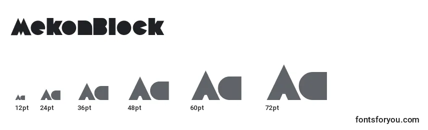 Размеры шрифта MekonBlock