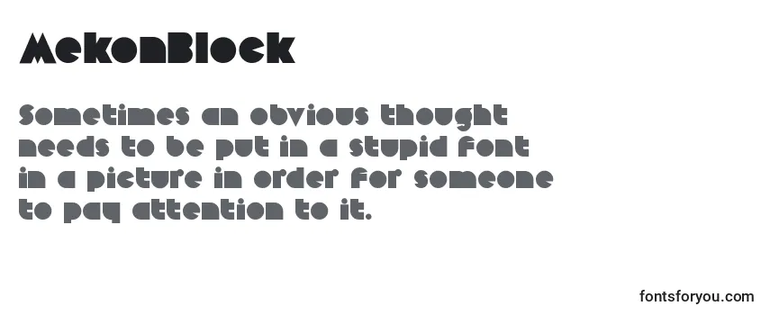 Schriftart MekonBlock