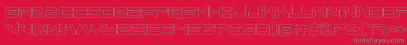 Unitedplanetsout Font – Gray Fonts on Red Background