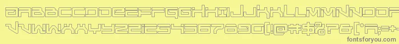Unitedplanetsout Font – Gray Fonts on Yellow Background