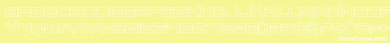 Unitedplanetsout Font – White Fonts on Yellow Background