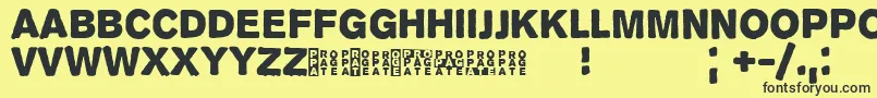 Propagan Font – Black Fonts on Yellow Background