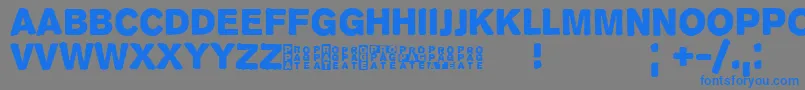 Propagan Font – Blue Fonts on Gray Background