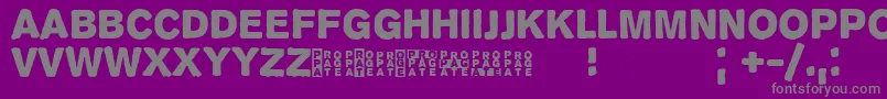 Propagan Font – Gray Fonts on Purple Background