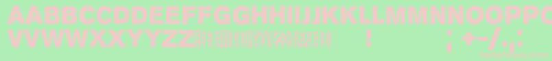 Propagan Font – Pink Fonts on Green Background