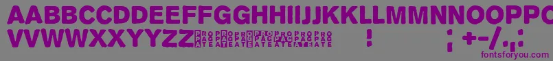 Propagan Font – Purple Fonts on Gray Background