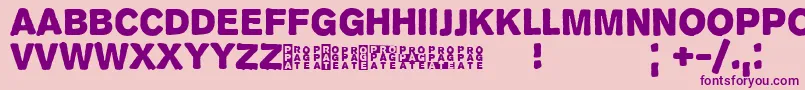 Propagan Font – Purple Fonts on Pink Background