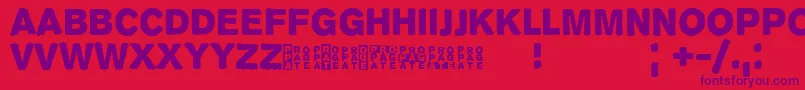 Propagan Font – Purple Fonts on Red Background