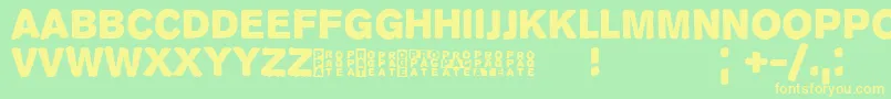 Propagan Font – Yellow Fonts on Green Background