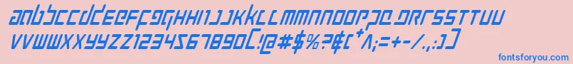 フォントProkofievci – ピンクの背景に青い文字