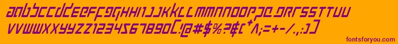 Prokofievci Font – Purple Fonts on Orange Background