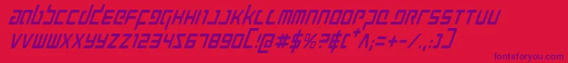 フォントProkofievci – 赤い背景に紫のフォント