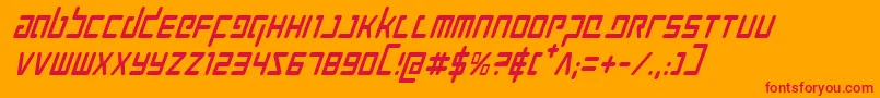 Prokofievci Font – Red Fonts on Orange Background