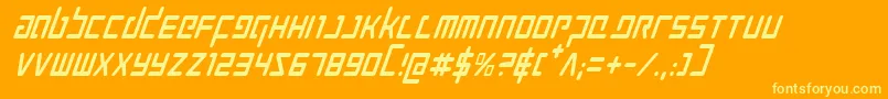 Prokofievci Font – Yellow Fonts on Orange Background