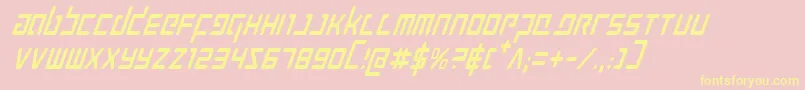 Prokofievci Font – Yellow Fonts on Pink Background
