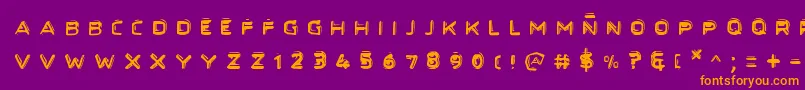 Secret Files Ii Font – Orange Fonts on Purple Background