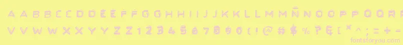 Secret Files Ii Font – Pink Fonts on Yellow Background