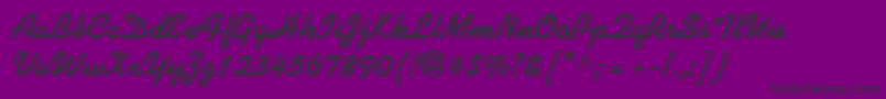 ProseScriptSsiBold Font – Black Fonts on Purple Background