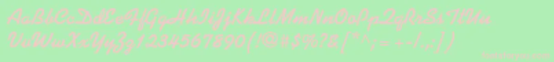 ProseScriptSsiBold Font – Pink Fonts on Green Background