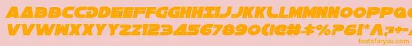 Galaxy1CondensedItalic Font – Orange Fonts on Pink Background