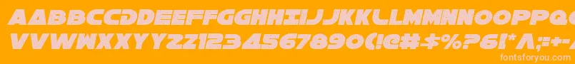 Galaxy1CondensedItalic Font – Pink Fonts on Orange Background