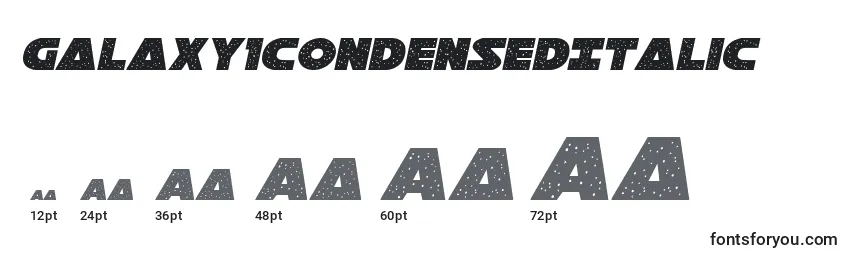 Galaxy1CondensedItalic Font Sizes
