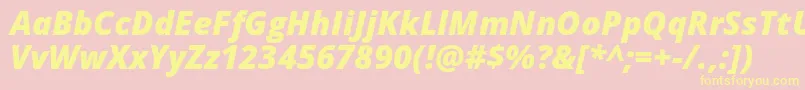 Opensans Extrabolditalic Font – Yellow Fonts on Pink Background